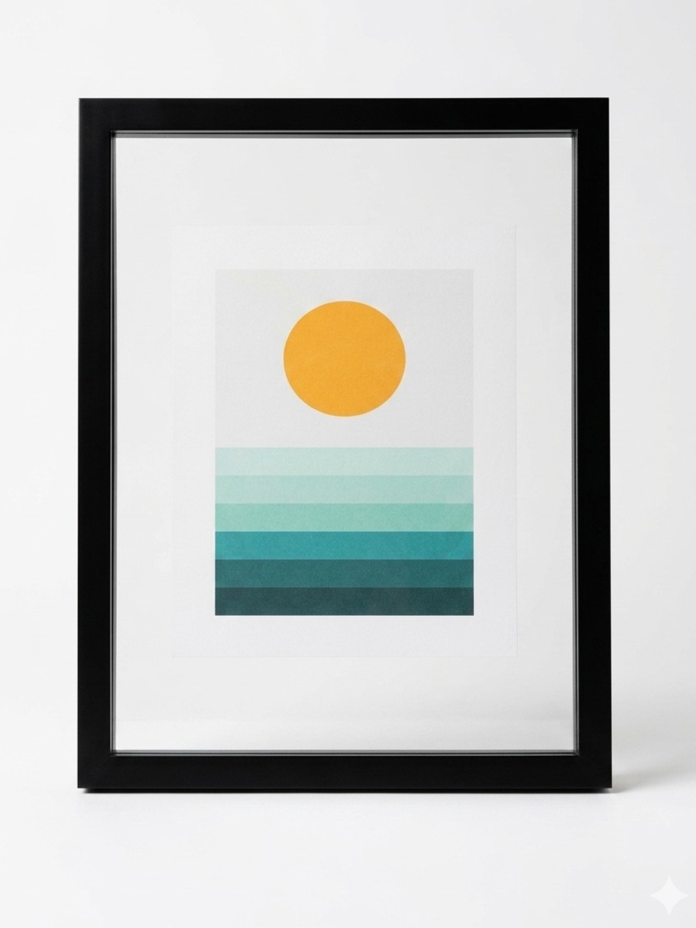 MCM Custom Sunset Giclee Print 8x10 & Project 62 Black 11x14 Wood Floating Frame